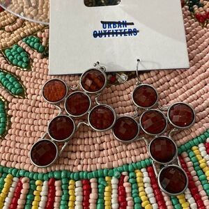 Urban Outfitters Silver Cross Goth Earrings